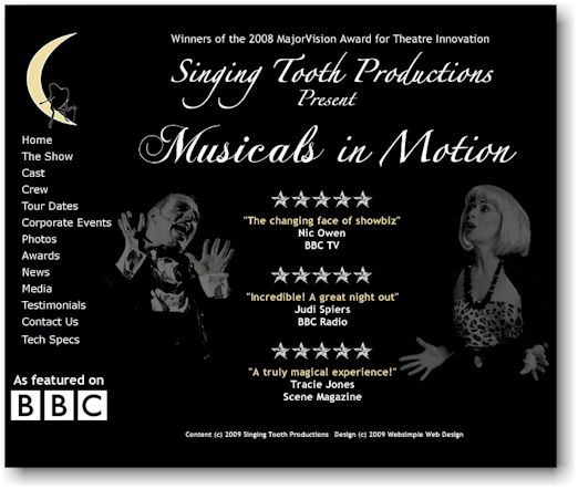 Musicals in Motion website